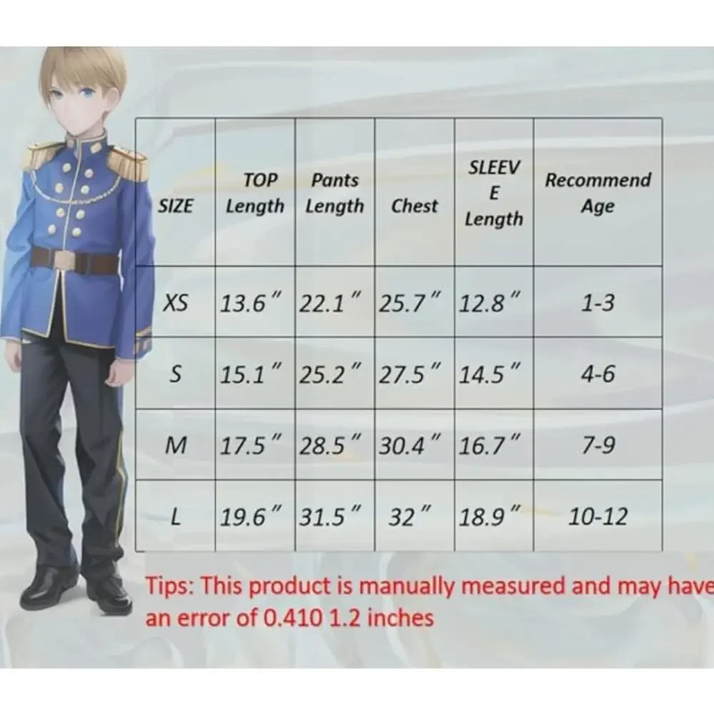 Boy’s Free Beauty Handsome Prince 3 Piece Set Costume New Size M (6-7)